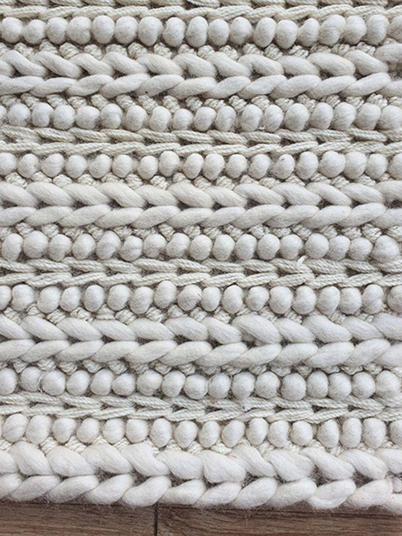 Natural White Woven Rug For Home Decore SRN-028