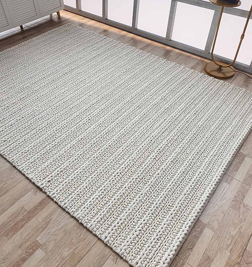 Natural White Woven Rug For Home Decore SRN-028