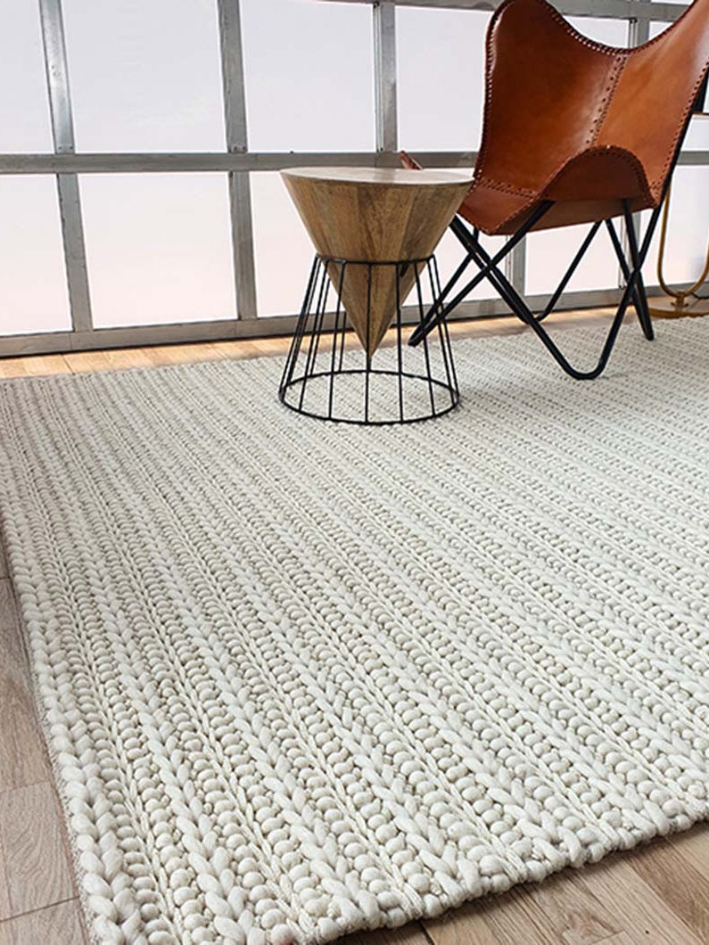 Natural White Woven Rug For Home Decore SRN-028