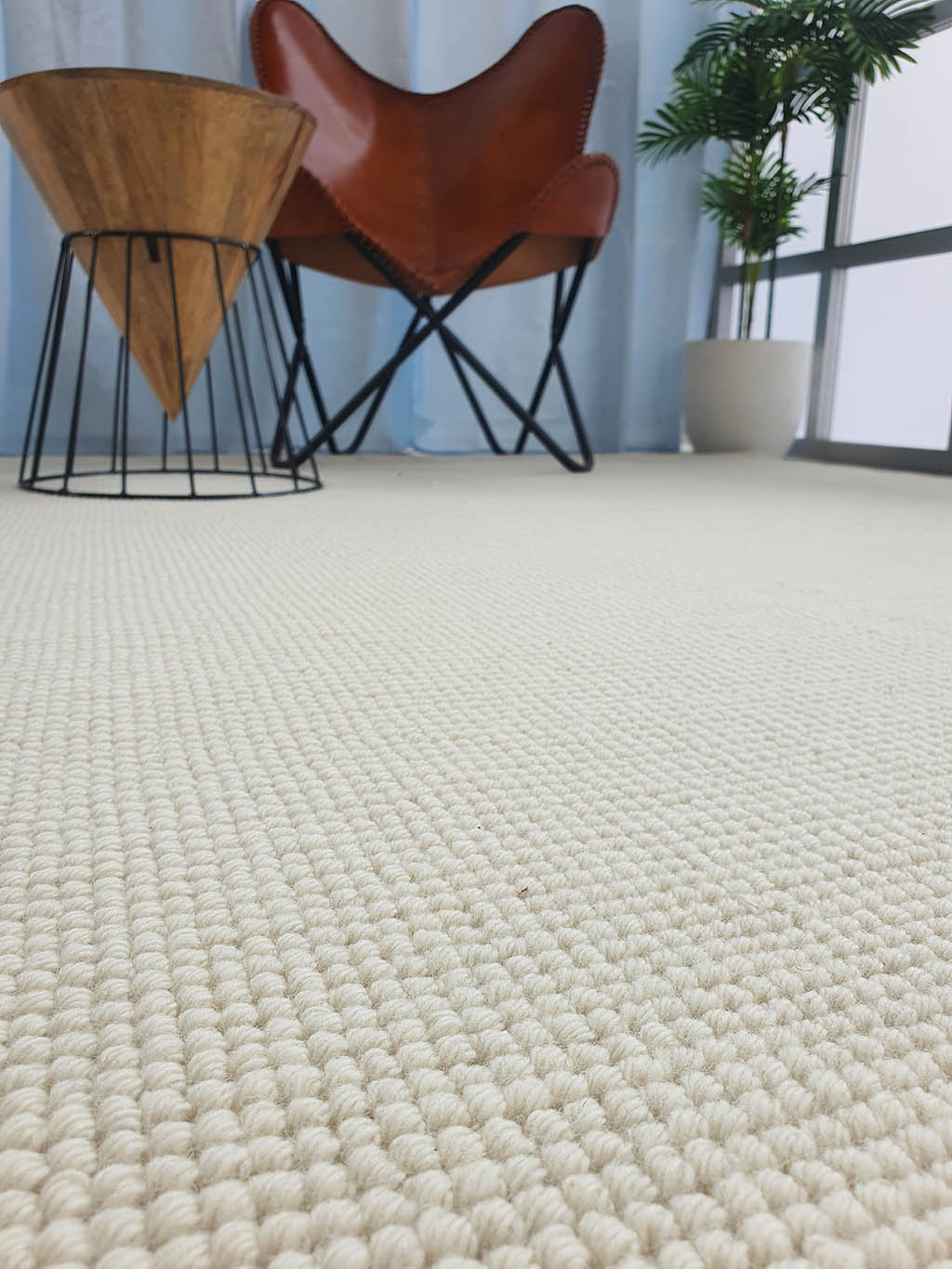 Natural White Color Woven Rug For Home Decor SRN-032