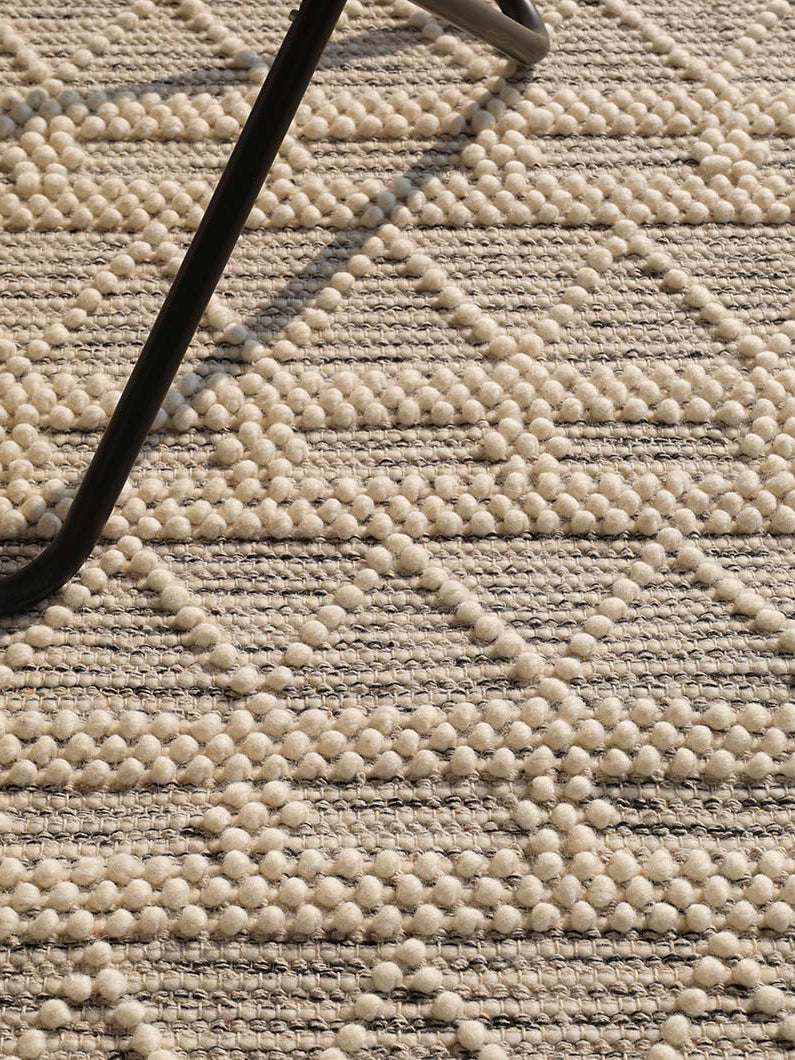 Wool & Cotton Woven Rug Area Rug With Natural Color SRN-040