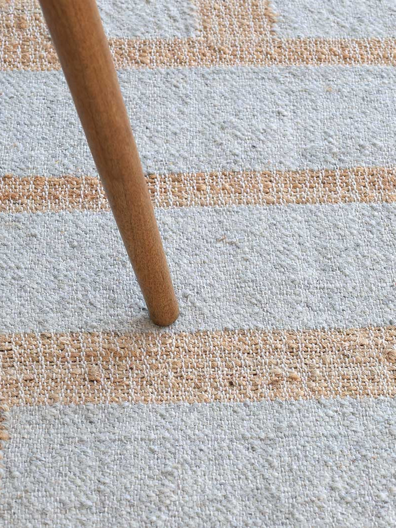 Jute & Wool Natural Color Hand Woven Rug WR-036