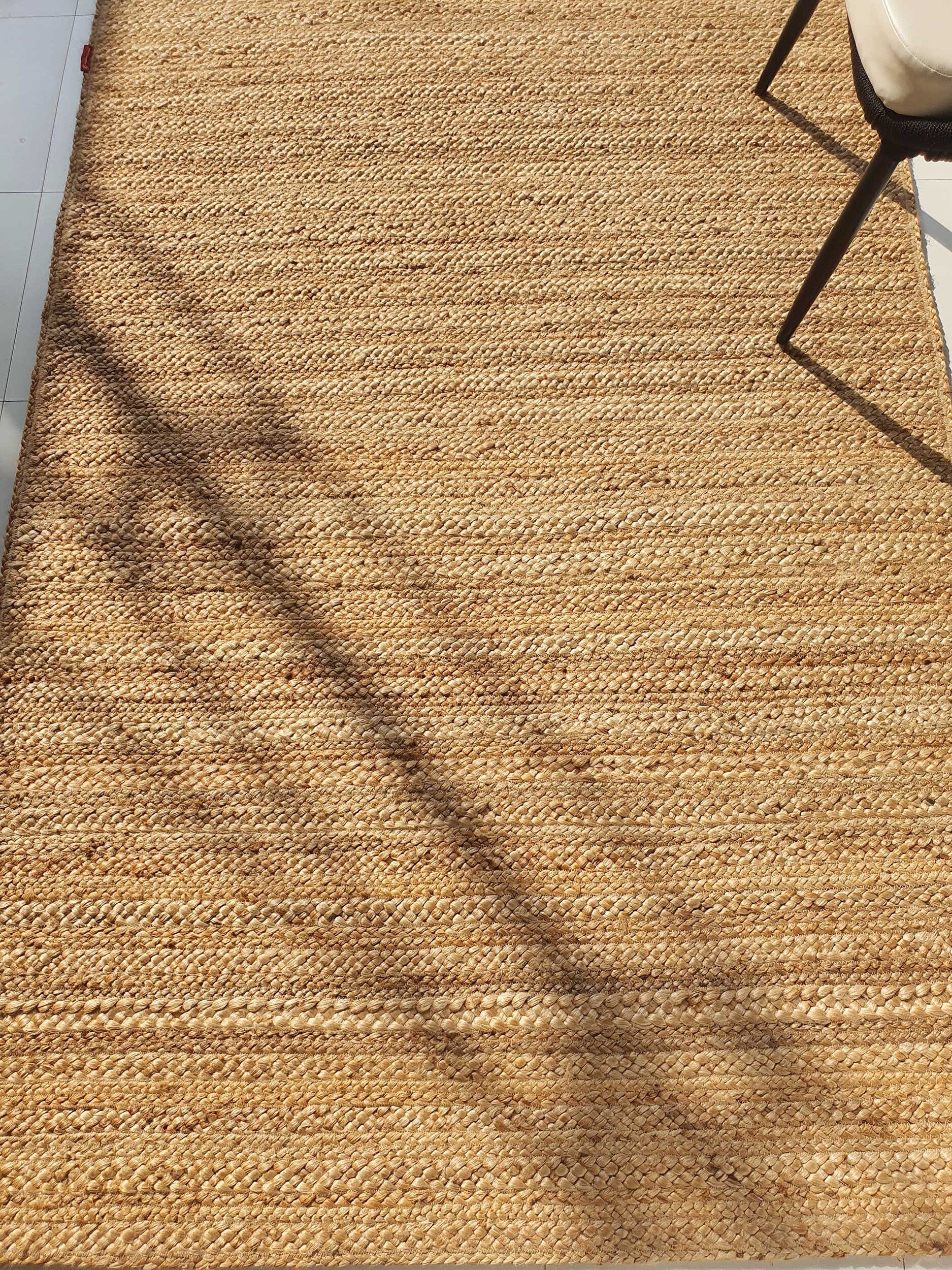 Braided Jute Natural Color Handmade Rug - BR 021