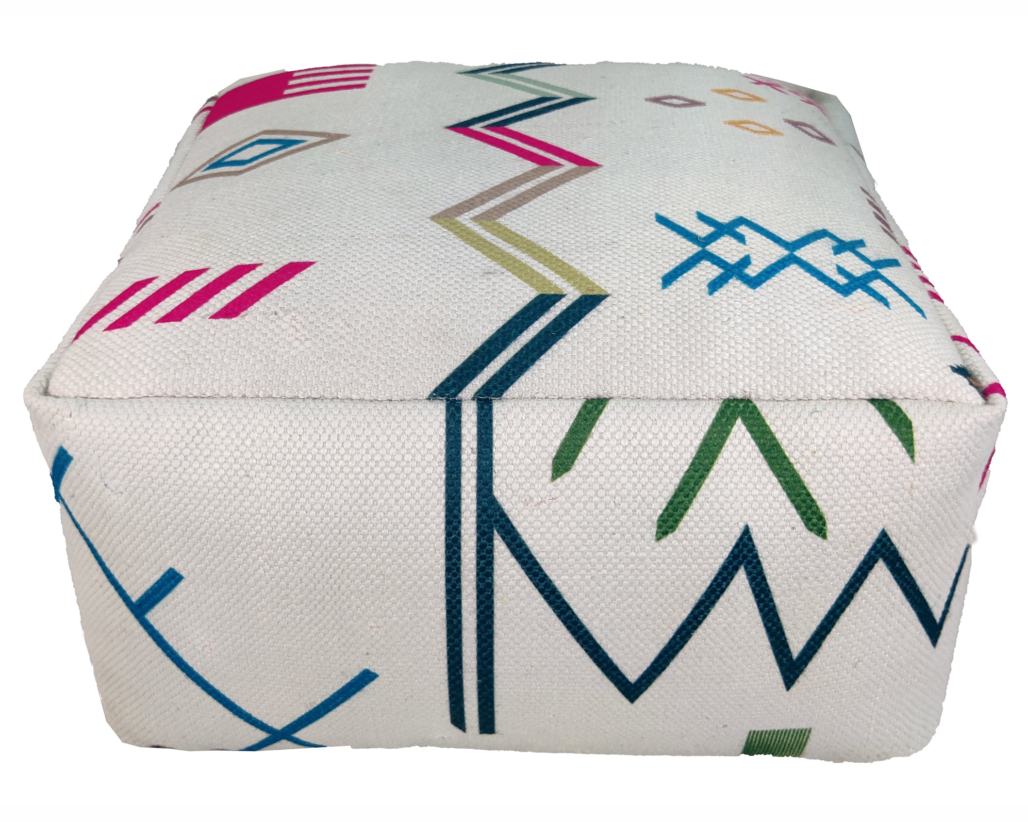 Multi Colored Polyester Pouf PF-103